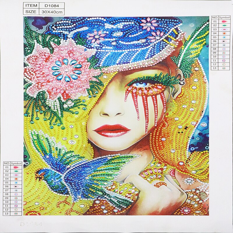 Sad Girl With Bird And Flower