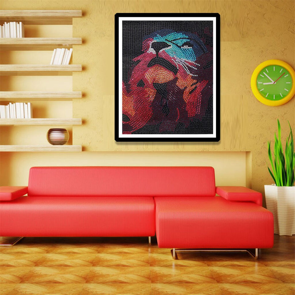 Lion Special Shaped Painting