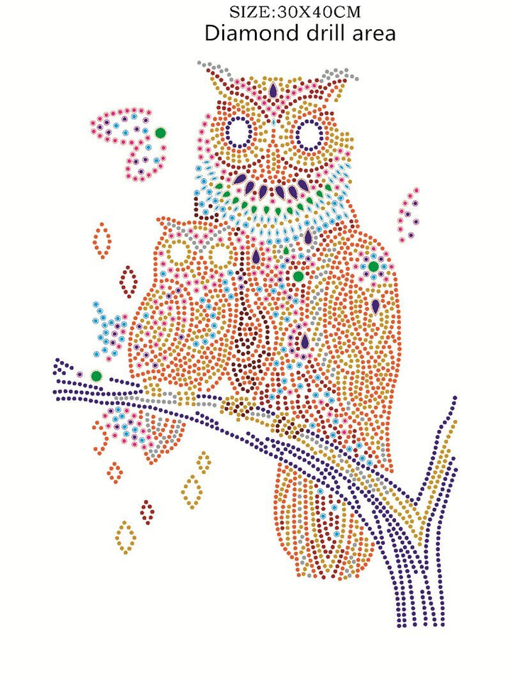 Two Colorful Owls On Tree
