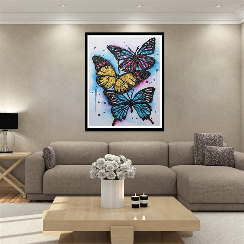 Three Colorful Butterfly