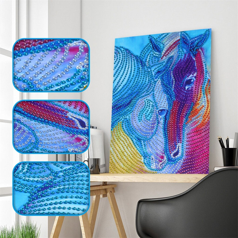 Two Colorful Horses