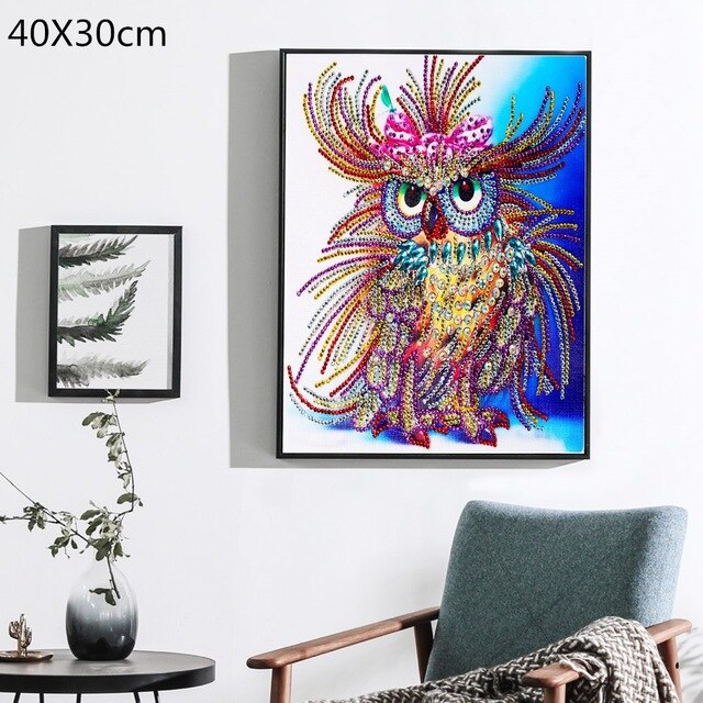 King Owls Colorful Painting