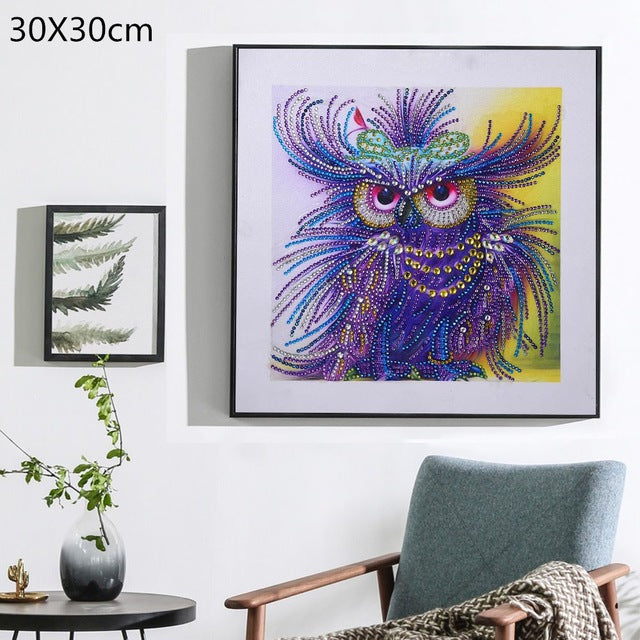 King Owls Colorful Painting