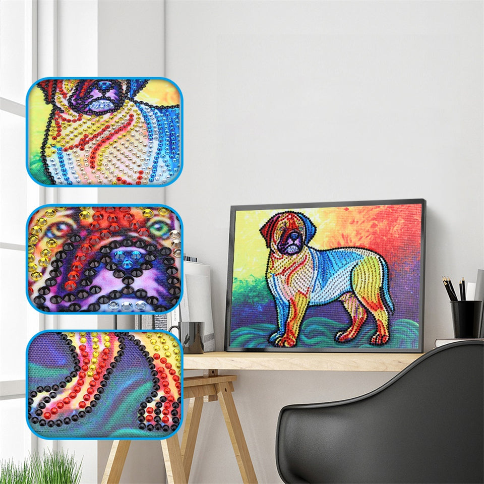 Colorful Dog Painting