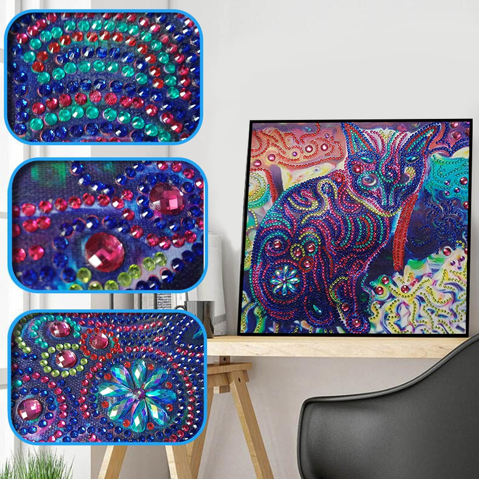 Crystal Cat Beautiful Painting