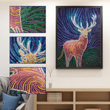 Deer Colorful Painting