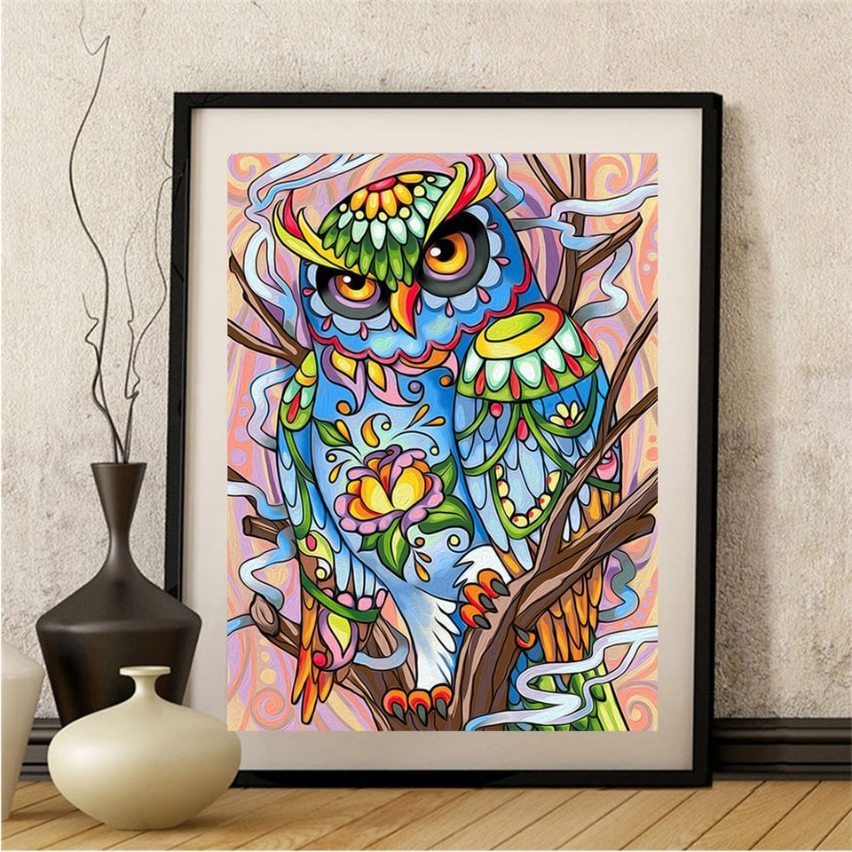 Cute Owl On Tree