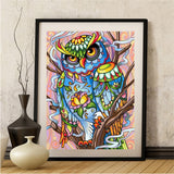 Cute Owl On Tree
