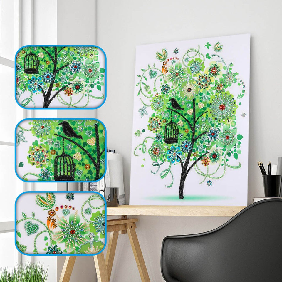 Bird On Flower Tree