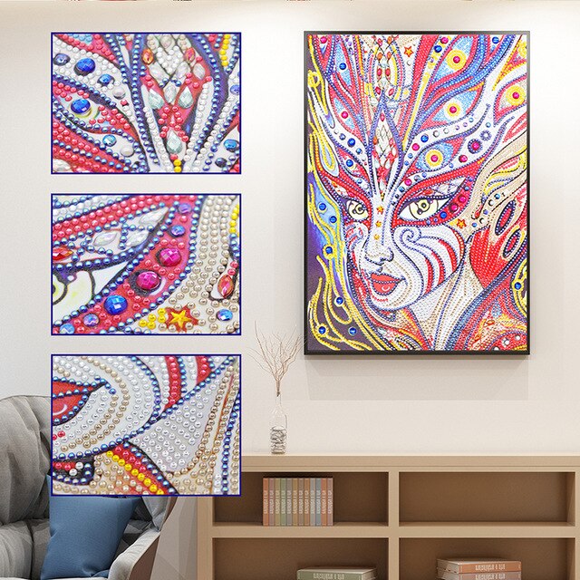 Special Colorful Girl Painting