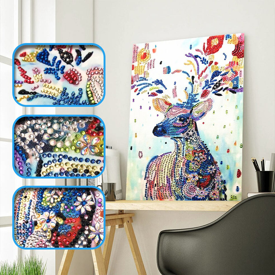 Deer Colorful Painting