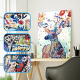 Deer Colorful Painting