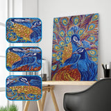 Two Cute Blue Peacocks
