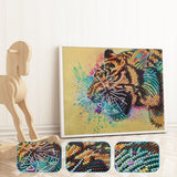 Tiger Roaring Lovely Painting