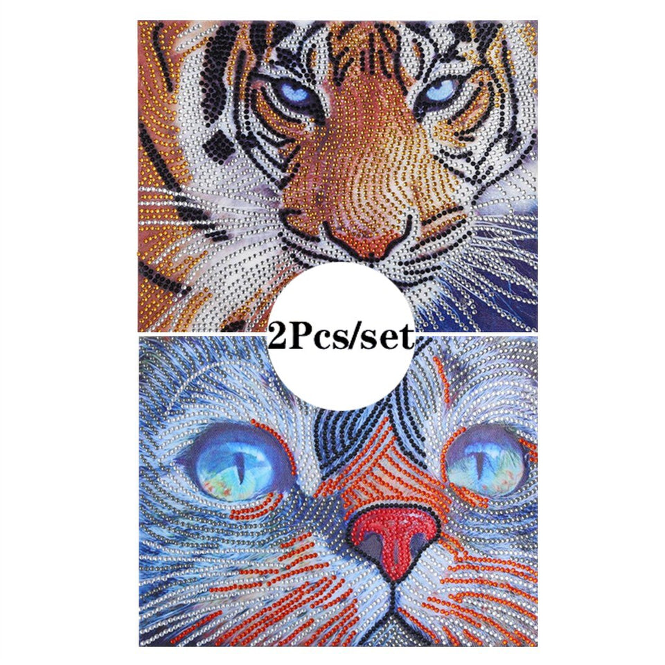 2Pcs Set Cat And Tiger
