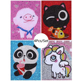 4Pcs Set Animals Colorful Paintings