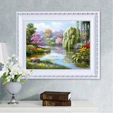 Lake In Jungle Painting