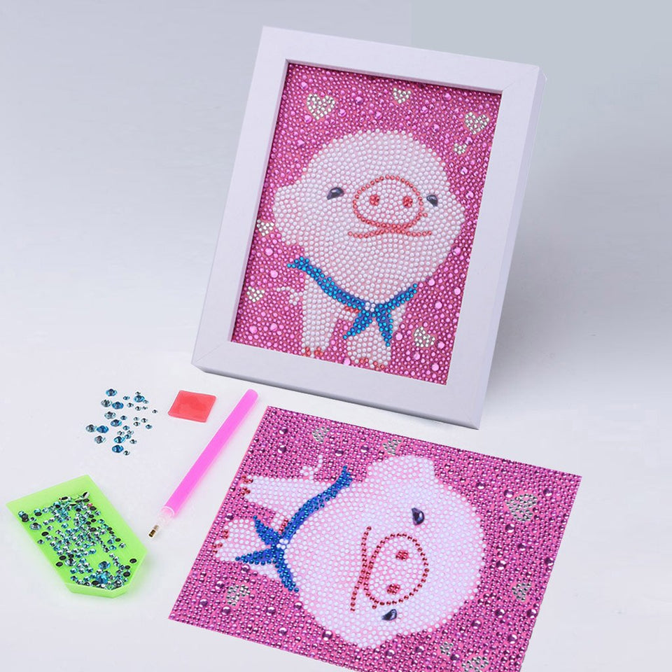 Naughty Pink Pig Painting For Child