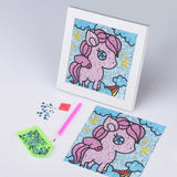 Pink Little Horse Painting For Kids