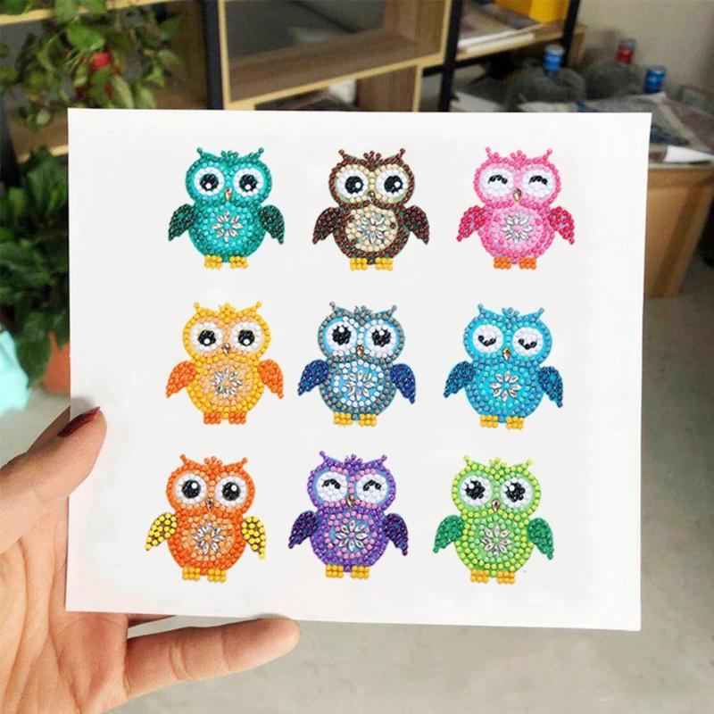 Cute Owl Diamond Stickers
