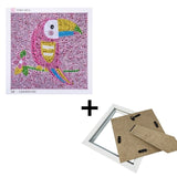 Cute Pink Woodpecker On Branch For Kids