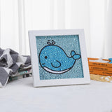 Blue Cute Fish Painting For Kids