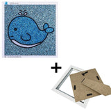 Blue Cute Fish Painting For Kids