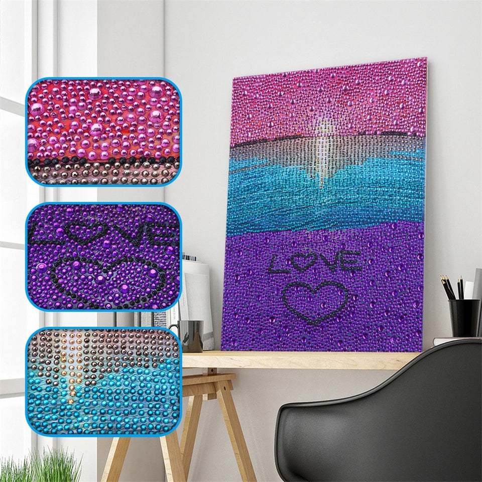 Heart Shaped Seaside Lovely Painting