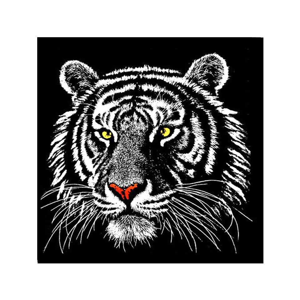 Black And White Tiger Special Diamond Painting