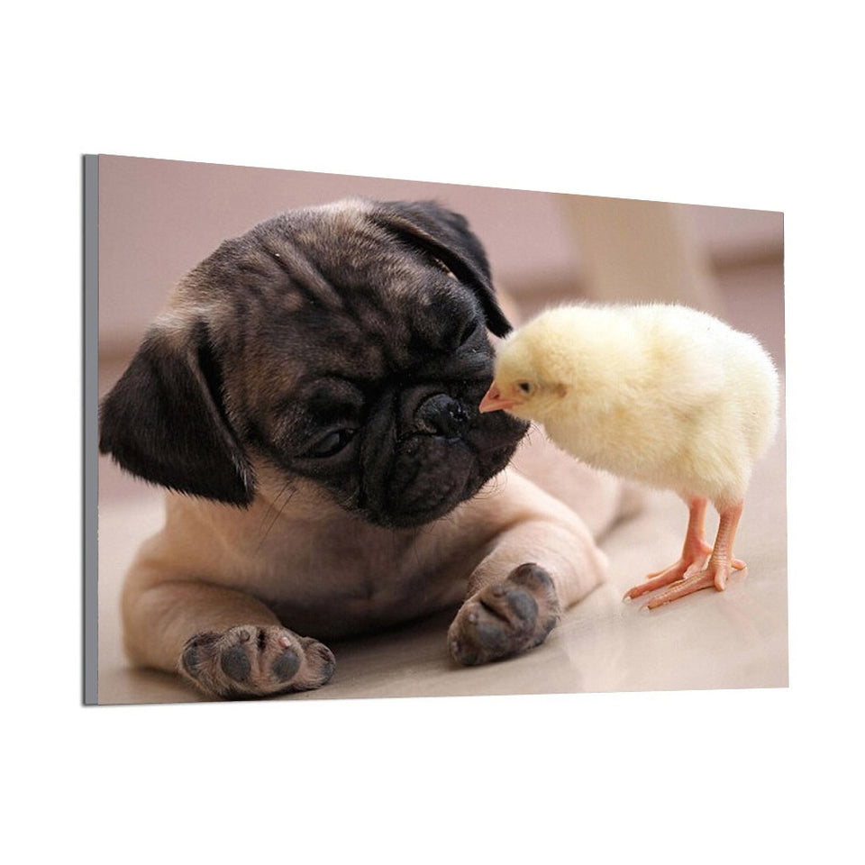 Cute Dog And Chick Special Diamond Painting