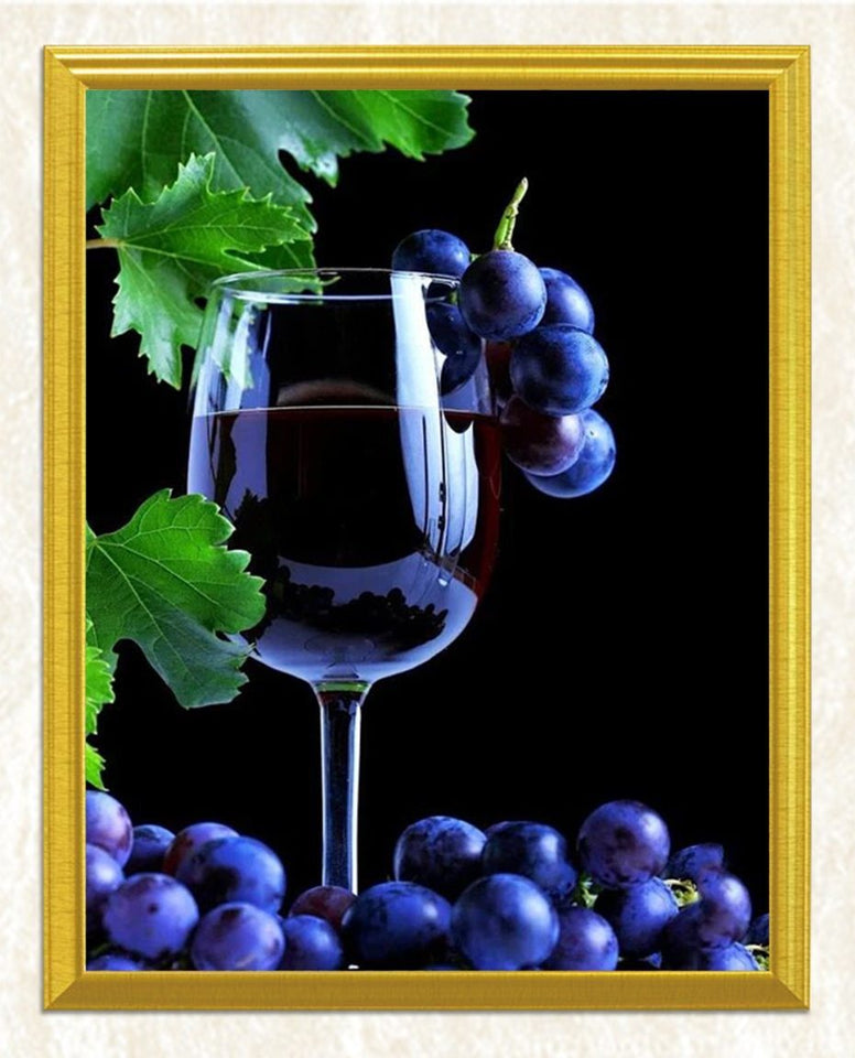 Wine Glass Diamond Painting Kit - diamond-painting-bliss.myshopify.com