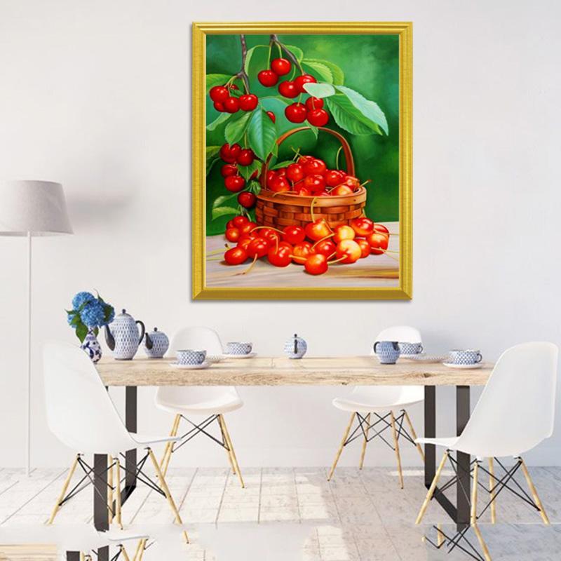 Cherry Basket DIY Diamond Painting - diamond-painting-bliss.myshopify.com
