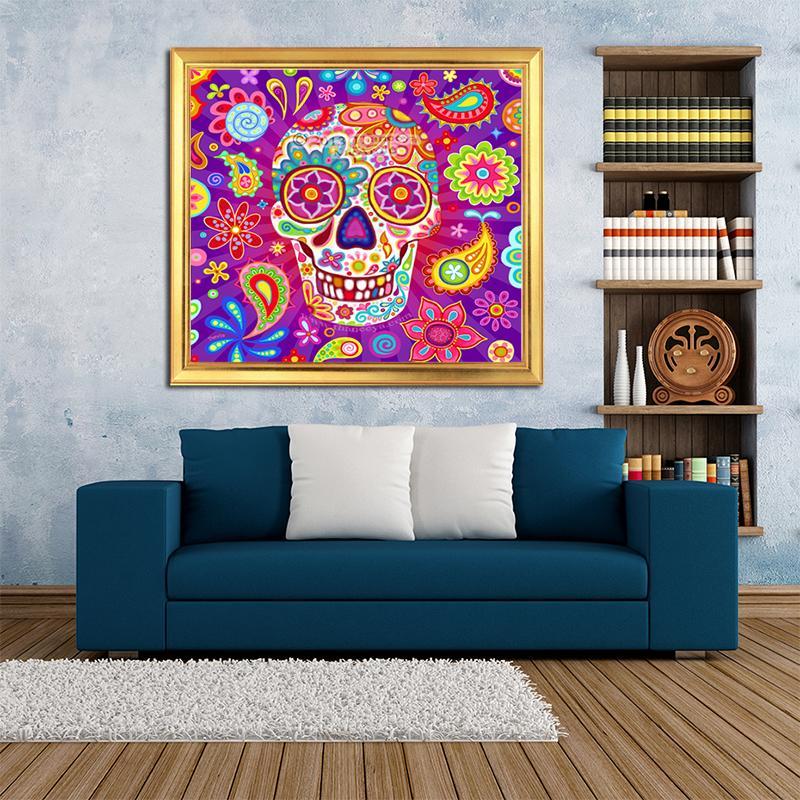 Calavera DIY Diamond Painting - diamond-painting-bliss.myshopify.com