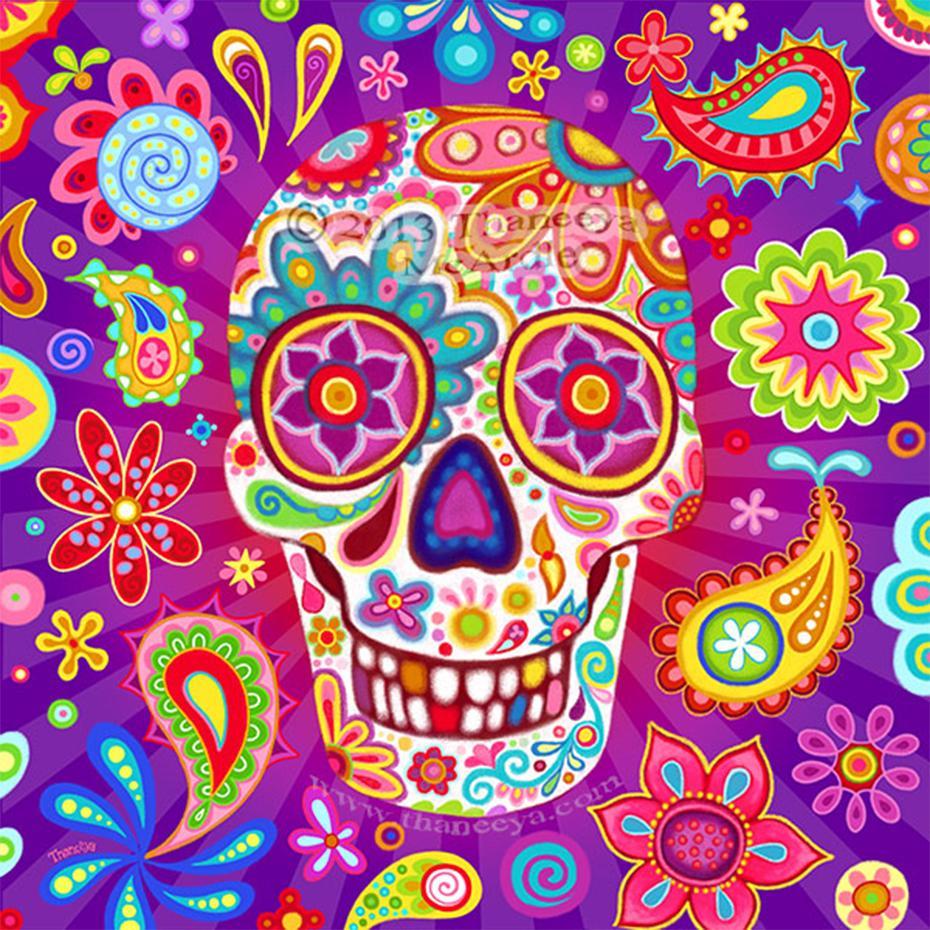 Calavera DIY Diamond Painting - diamond-painting-bliss.myshopify.com