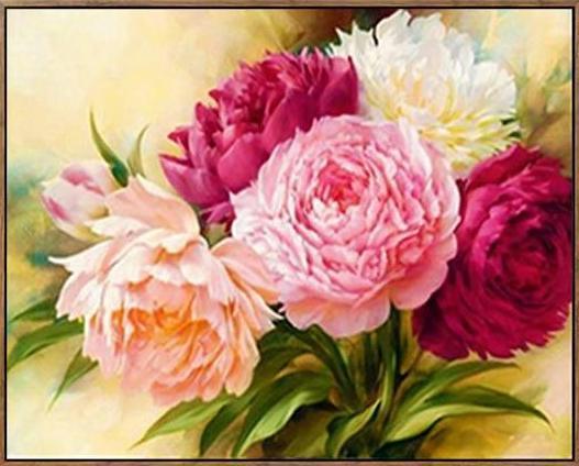 Colorful Peony Flower - diamond-painting-bliss.myshopify.com