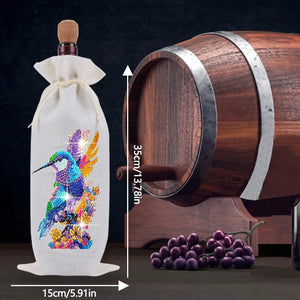 Diamond Art Wine Bottle Bags