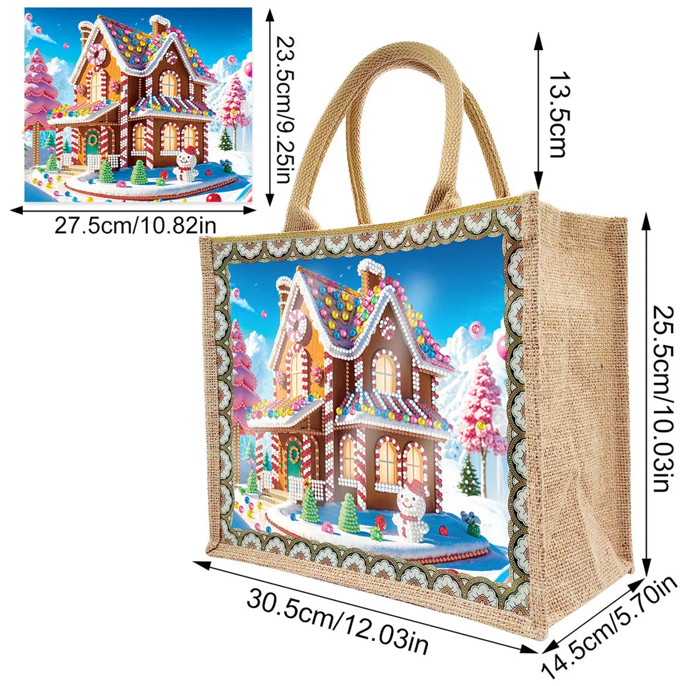 Diamond Painting Bag with Christmas Art