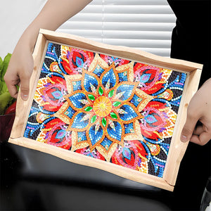 Diamond Painting Wooden Tray For Kitchen