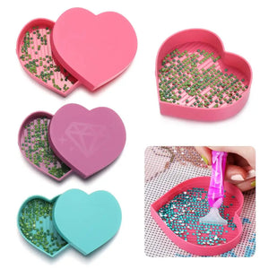 Heart Shape Diamond Painting Drills Tray