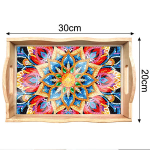 Diamond Painting Wooden Tray For Kitchen