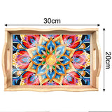 Diamond Painting Wooden Tray For Kitchen