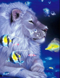 Amazing Lion & Fish Art Diamond Painting - diamond-painting-bliss.myshopify.com