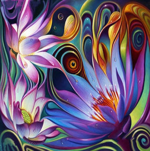 Amazing Lotus Art - Paint by Diamonds - diamond-painting-bliss.myshopify.com