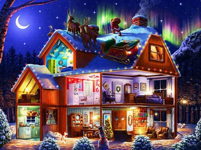 Amazingly Beautiful Christmas House - diamond-painting-bliss.myshopify.com