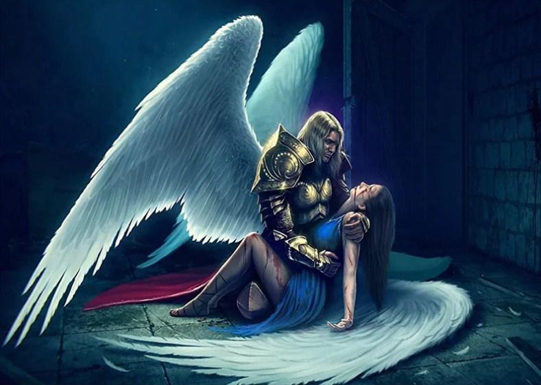 sad angel wallpaper