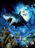 Angry Shark - Paint with Diamonds - diamond-painting-bliss.myshopify.com