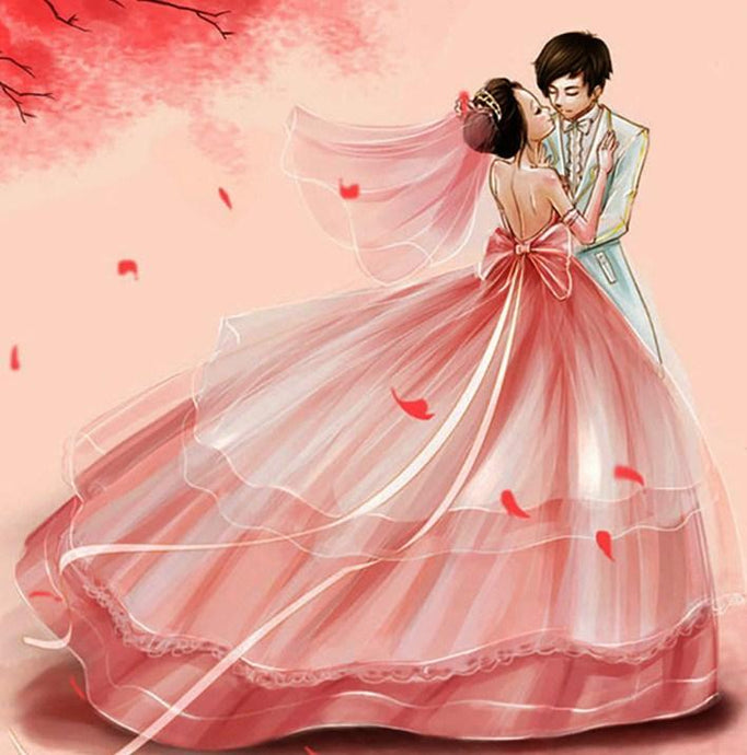Anime Wedding Couple Diamond Painting - diamond-painting-bliss.myshopify.com