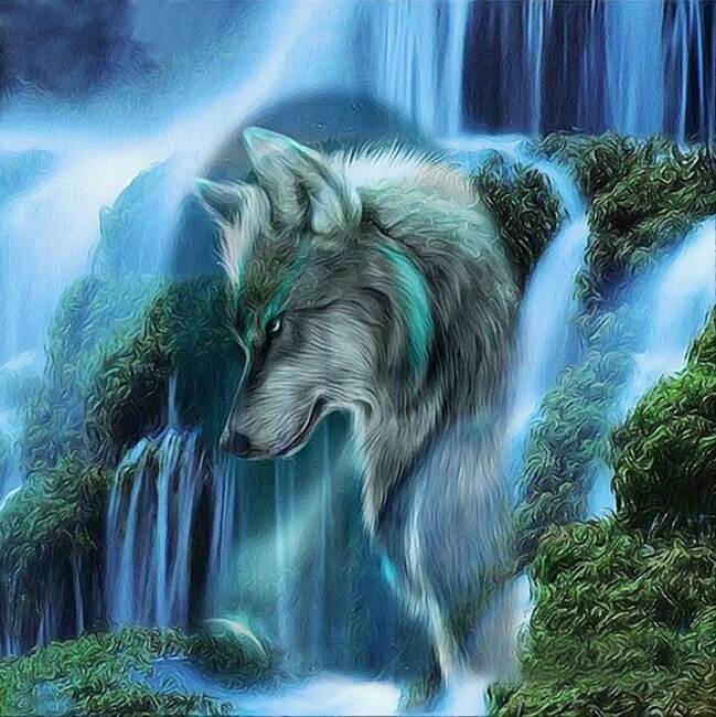 Artistic Wolf Painting - diamond-painting-bliss.myshopify.com