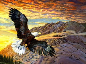 Bald Eagle Flying High - diamond-painting-bliss.myshopify.com