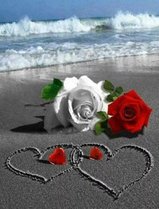 Beach Roses Diamond Painting - diamond-painting-bliss.myshopify.com